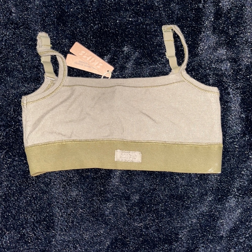 SKIMS soft lounge bralette | color : army